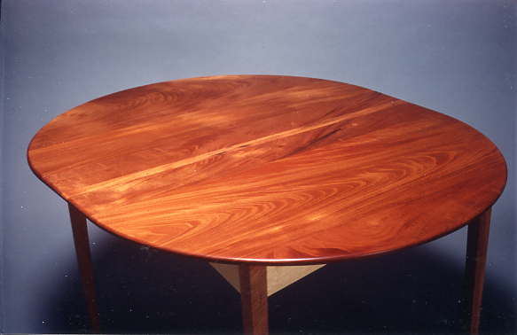 Mahogany and Maple Leaf Table