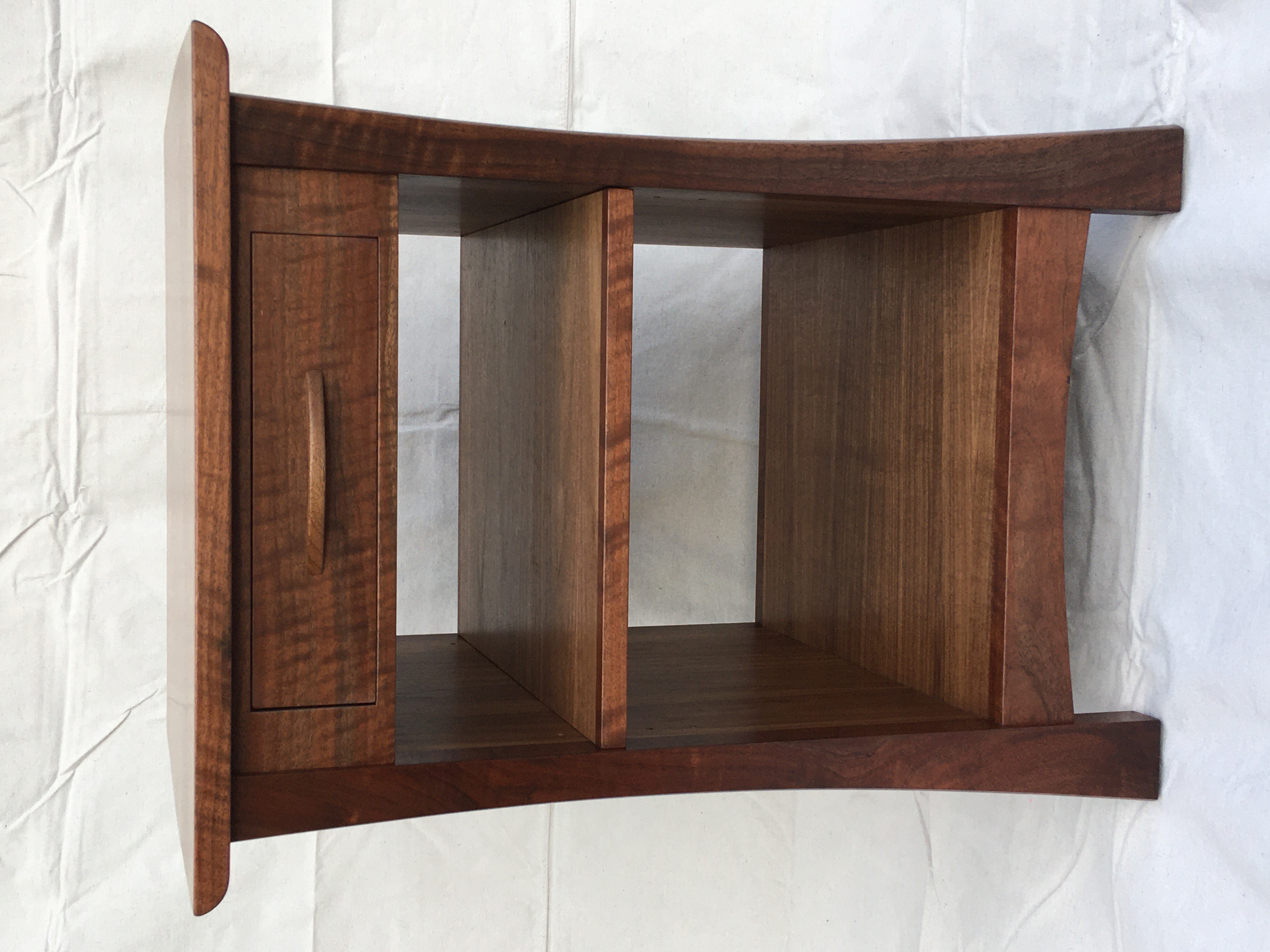 Western Walnut Side Table, Front View