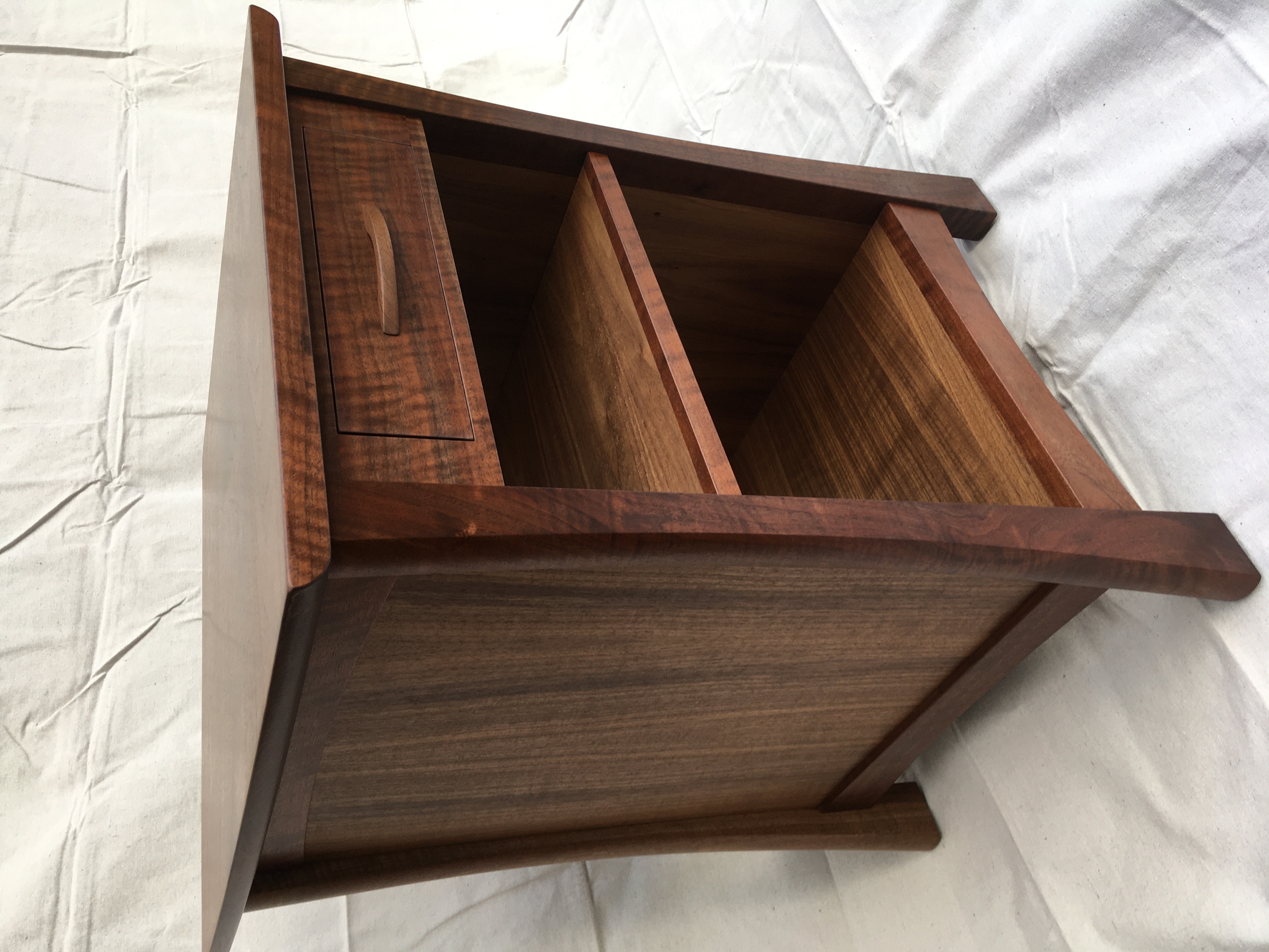 Western Walnut Side Table Quarter View